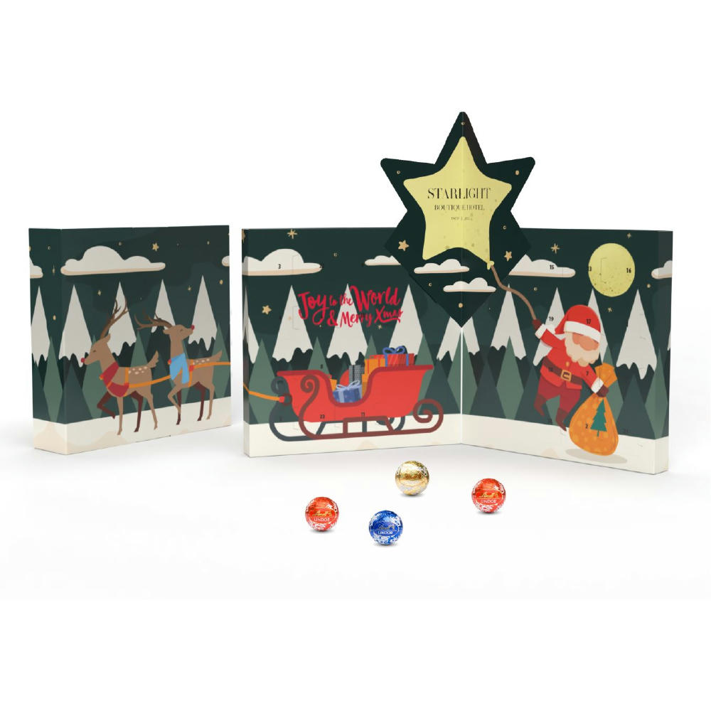 Product image Lindt Adventskalender "Buch" Pop-Up Eco Werbeartikel