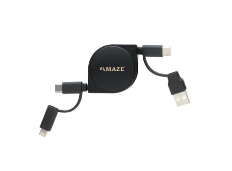 6-in-1 Kabel aus TPE und RCS Standard recyceltem Kunststoff Werbeartikel