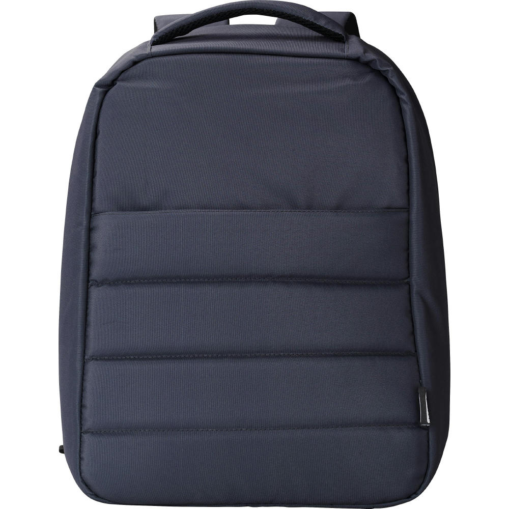rPET-Polyester (300D) Anti-Diebstahl-Laptop-Rucksack Calliope Werbeartikel