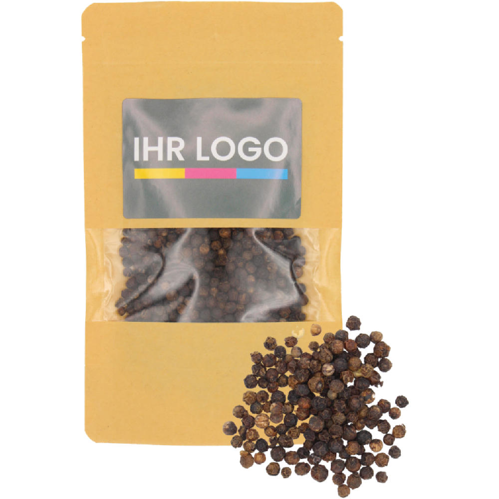 Product image Pfeffer schwarz im Doypack groß Natur Werbeartikel