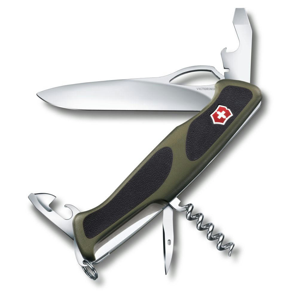 Product image Victorinox Ranger 61 M Grip grün-schwarz ergonomisches Taschenmesser für Werbung