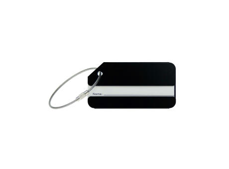Aluminium Luggage Tag Schwarz bedrucken
