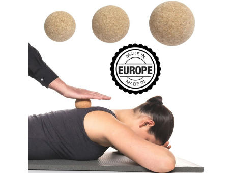 Massageball / Faszienball aus Kork, 5cm, "Made in Europe" Werbeartikel