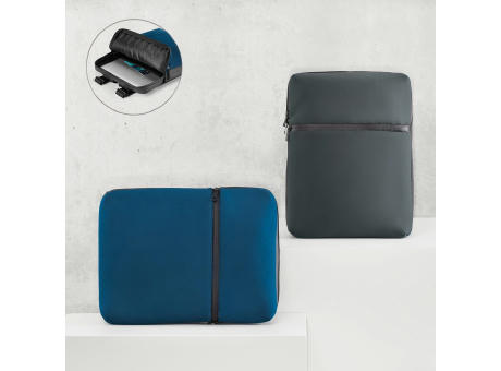 URBAN BACKPACK. 14''Laptop-Rucksack aus Softshell und Tarpaulin Werbeartikel