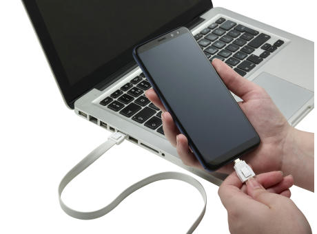 2-in-1 Schlüsselband aus TPE-Kunststoff Marguerite bedrucken