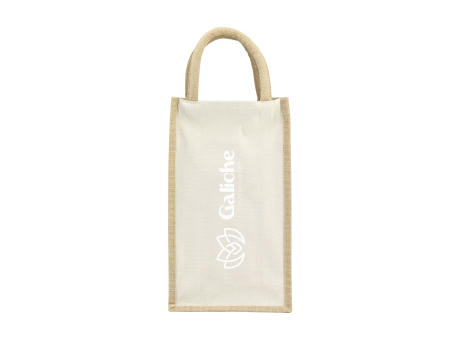 Jute Canvas Double Wine Bag Weintasche Werbeartikel
