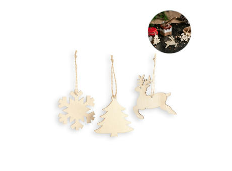 FLAKE. Weihnachtsfiguren zum Aufhängen Werbeartikel