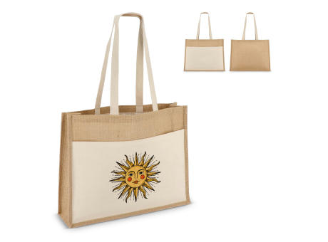 Product image Jute Tragetasche OEKO-TEX® 45 x 12 x 35cm 320g/m² bedrucken