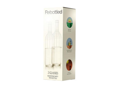 Rebottled® Tumbler 2-pack Trinkgläsern Werbeartikel