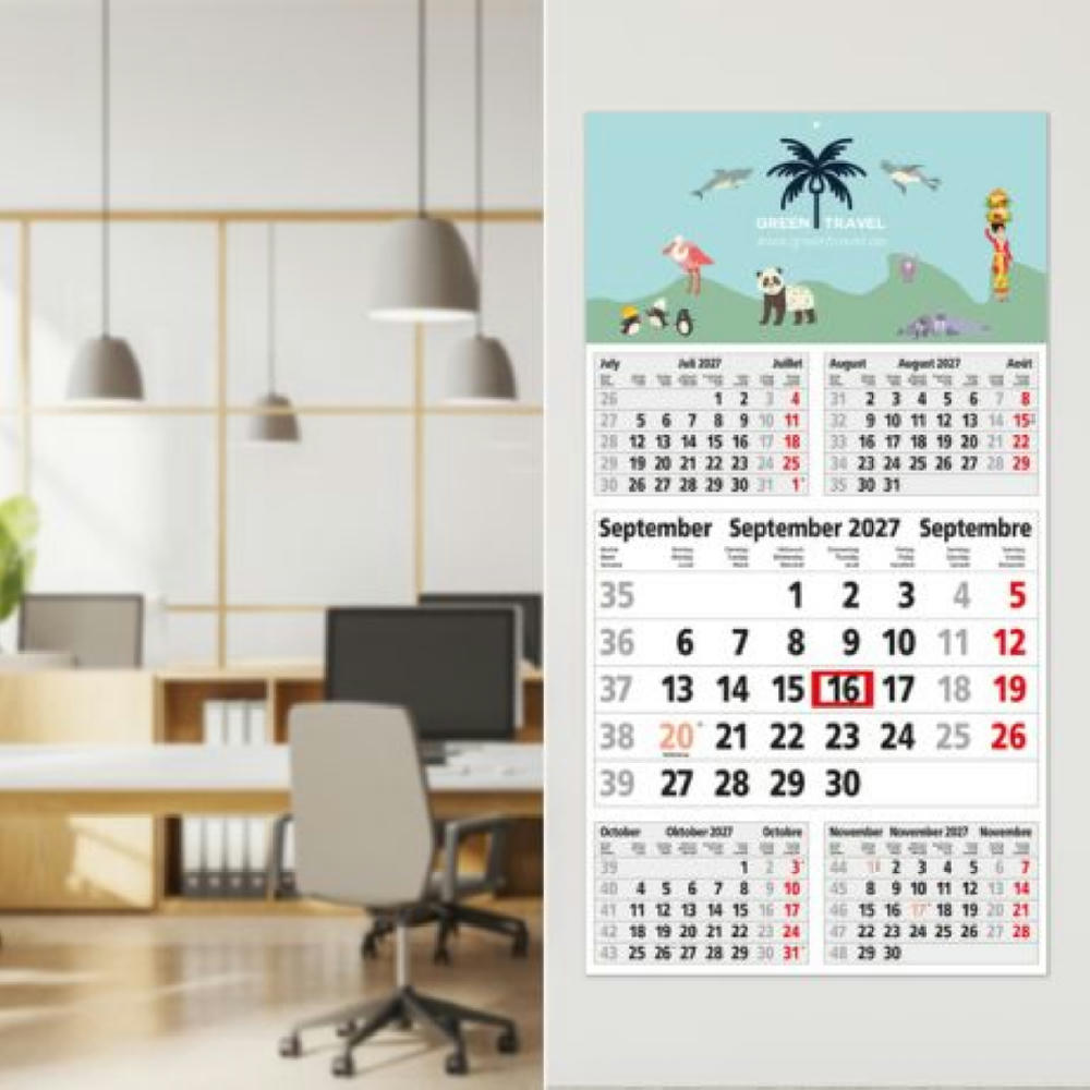 5-Monatskalender Einblatt Budget 5 EXPRESS großer laufender Monat Werbeartikel