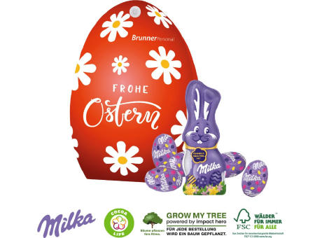 WERBE-OSTEREI MIT SCHOKOLADENMISCHUNG VON MILKA Werbeartikel