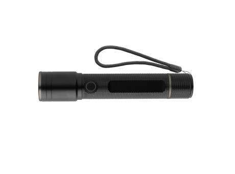 Gear X Taschenlampe aus RCS recycelt. Aluminium mit USB-Akku Werbeartikel
