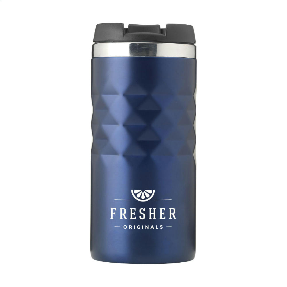 Product image Geometric Mug RCS Recycled Steel 280 ml Thermobecher Werbeartikel