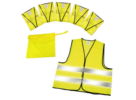 Warnweste "Standard" 5er Set im Etui Werbeartikel
