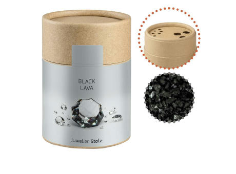 Product image Gewürzmischung Black Lava Salz, ca. 135g, Kraftpapierstreuer Midi Werbeartikel