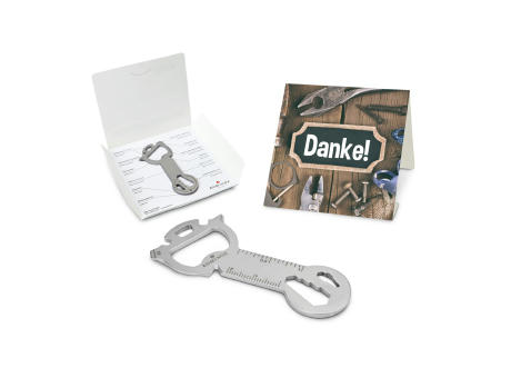 Geschenkartikel: ROMINOX® Key Tool Truck / LKW (22 Funktionen) im Motiv-Mäppchen Danke Werbeartikel