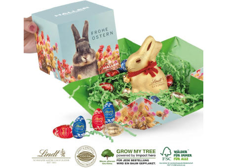 Product image OSTER-WERBEWÜRFEL MIT SCHOKOLADE VON LINDT Werbeartikel