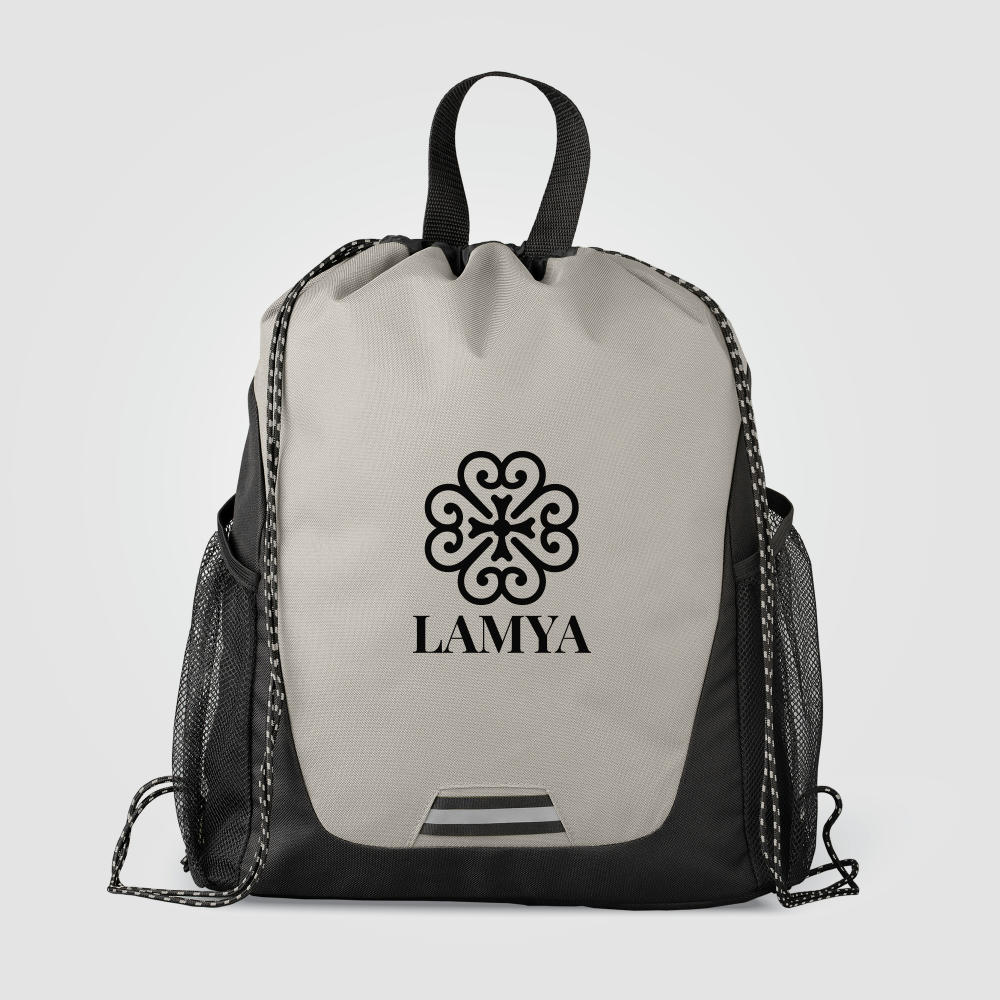 Jotun Rucksack aus recyceltem Polyester mit Seitentaschen und Kordelzug - 10 L Werbeartikel