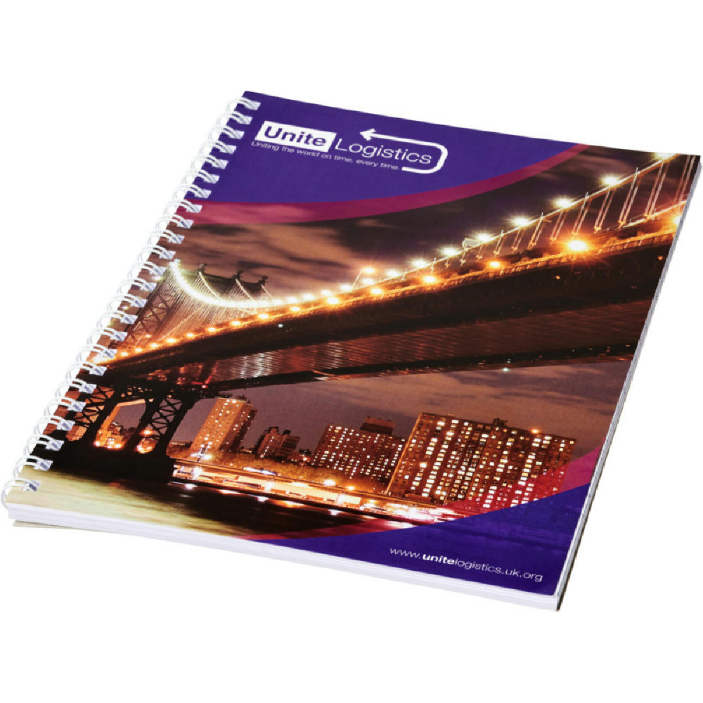 Product image Desk-Mate® A4 Spiralnotizbuch mit bedruckter Rückseite Werbeartikel