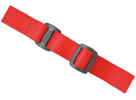 Elastisches Band 2,5cm für Stirnlampe 3W 'Sirius', rot Werbeartikel