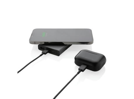 Terra 5000mAh Powerbank  aus RCS Aluminium, 5W Wireless bedrucken