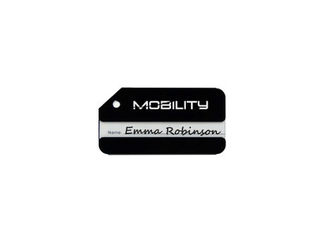 Aluminium Luggage Tag Schwarz bedrucken