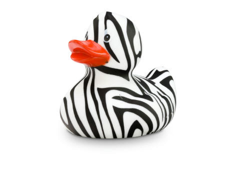 Werbeente Zoe Zebra, ca. 8 cm Werbeartikel