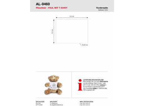 Plüschbär PAUL mit T-Shirt Werbeartikel