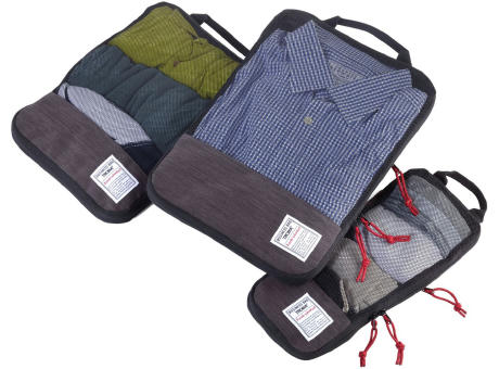 TROIKA Reise-Kompressionstaschen Set BUSINESS PACKING CUBES Werbeartikel