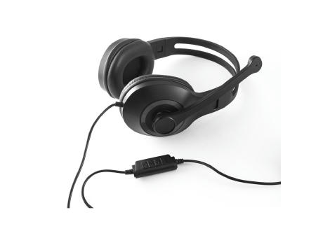 KILBY. Verstellbarer Kopfhörer mit Mikrofon aus ABS und PP Werbeartikel