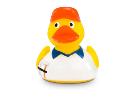 Werbeente Hugo Handwerker mit weißem Shirt Werbeartikel