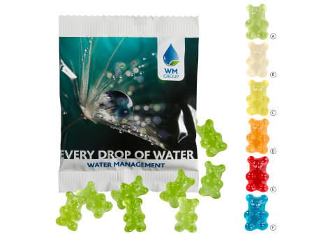 Product image Unifarbene Premium-Bärchen, 20 g im konventionellen Tütchen Werbeartikel