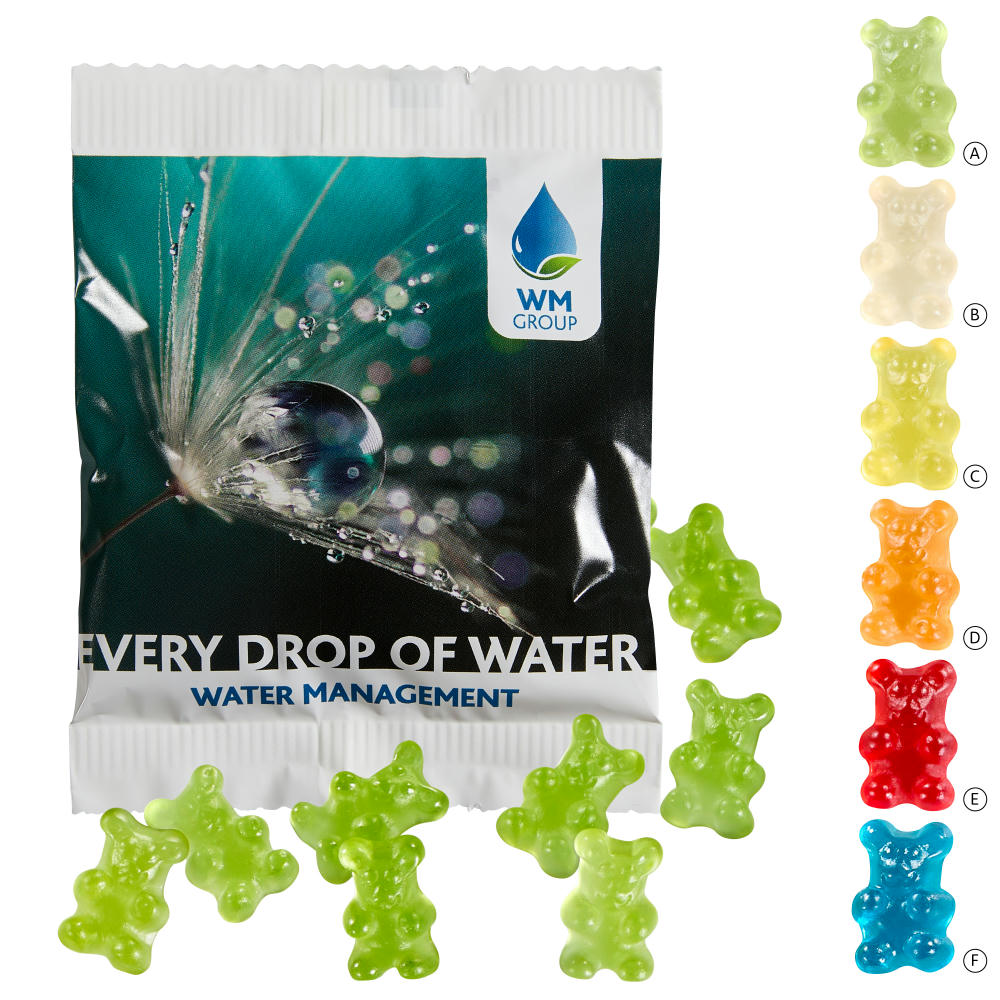 Product image Unifarbene Premium-Bärchen, 20 g im konventionellen Tütchen Werbeartikel