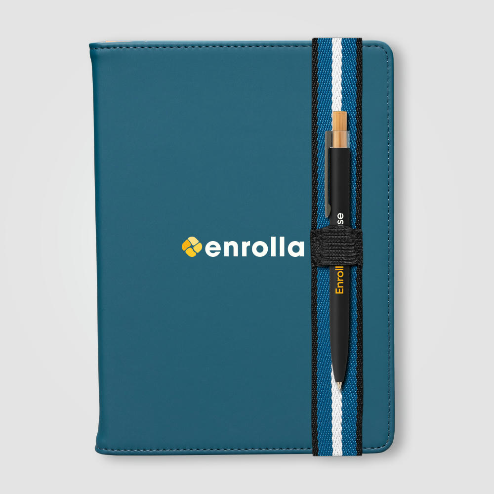 Newport rPET Chevron Refillable Journal Pen Set - A5 Werbeartikel