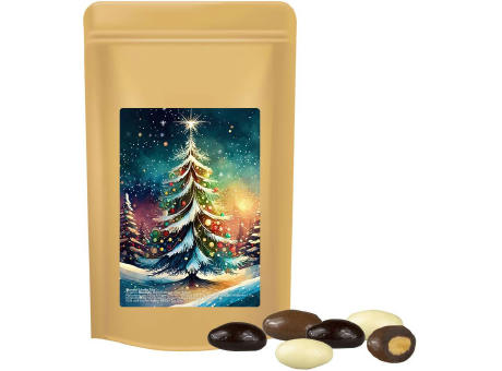 Product image Mandel-Schoko-Trio, ca. 80g, Standbeutel Midi bedrucken