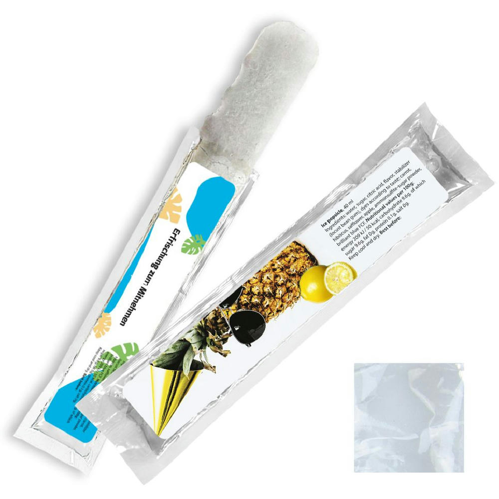 Product image Wassereis Zitrone (weiß), 40 ml, Express Schlauchtüte mit Etikett Werbeartikel