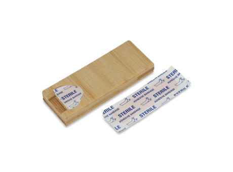 Pflaster in Bambusbox bedrucken