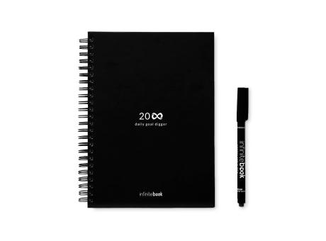 Product image STARTER KIT INFINITE PLANNER A5. Set bestehend aus einem "Infinity Tagebuch", Reinigungsset, Marker und Markerhalter Werbeartikel