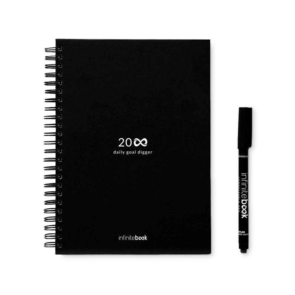 Product image STARTER KIT INFINITE PLANNER A5. Set bestehend aus einem "Infinity Tagebuch", Reinigungsset, Marker und Markerhalter Werbeartikel