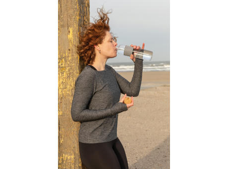 Impact Borosilikat-Glasflasche mit Bambusdeckel Werbeartikel