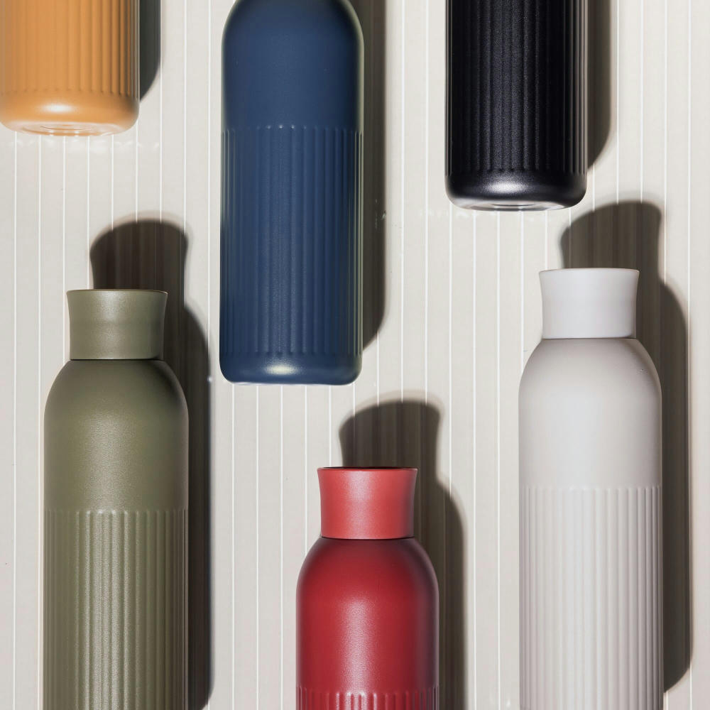 Sagaform Tekla Push Stahlisolierflasche mit Druckverschluss (recycelt) 500 ml Werbeartikel