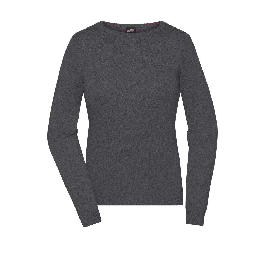 Ladies' Round-Neck Pullover - Klassischer Baumwoll-Pullover Werbeartikel