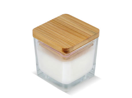 Chakra Kerze auf pflanzlicher Basis im Glasgefäß Werbeartikel