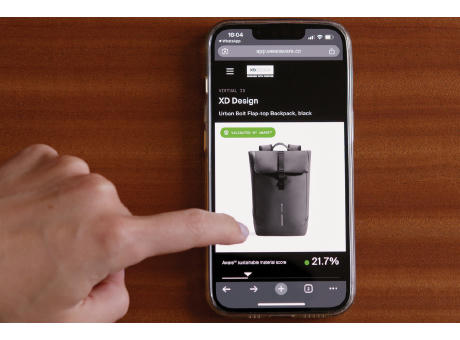 Urban wasserabweisender Flap-Top Rucksack bedrucken