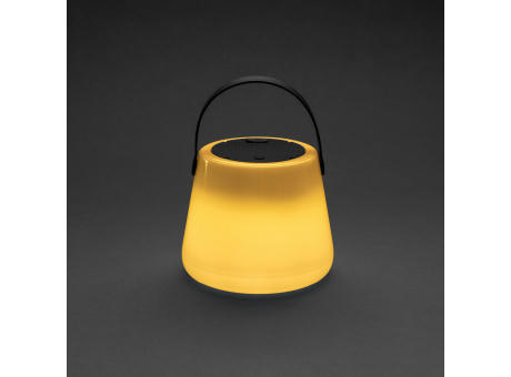 SolarGlow Außenleuchte aus RCS rec. Kunststoff mit USB-Lampe Werbeartikel