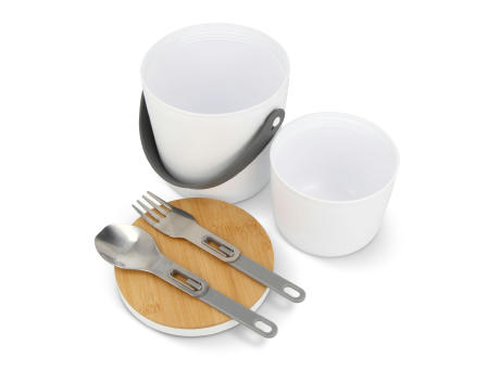 Lunch-Behälter R-PP &amp; Bambus Werbeartikel