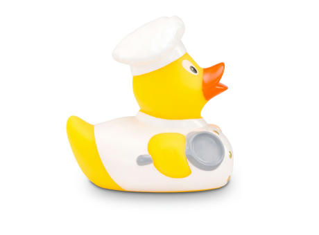 Werbeente Bruno Bratpfanne Weiß Werbeartikel