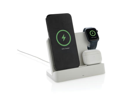 Joltz dual 15W-Ladegerät aus RCS rec. ABS mit iWatch-Slot Werbeartikel