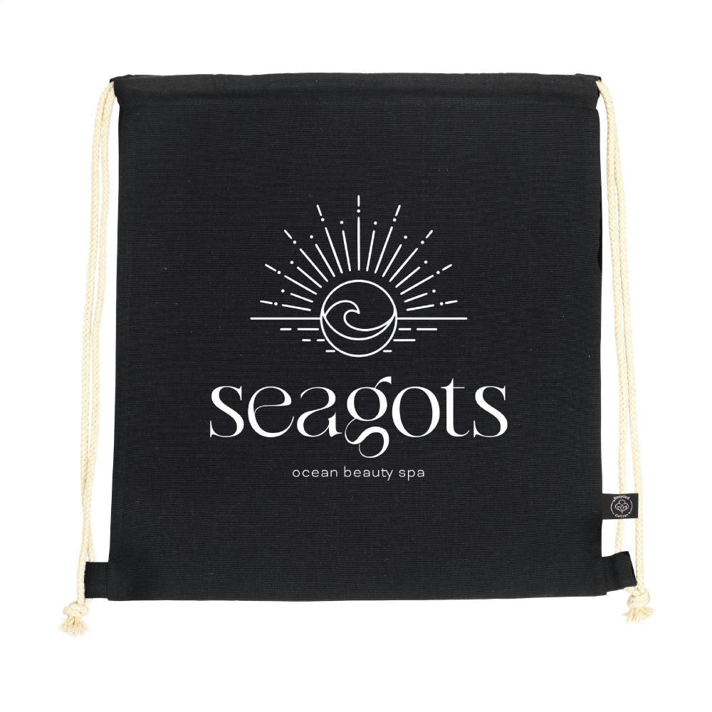PromoColour GRS Recycled Cotton Backpack (150 g/m²) Werbeartikel