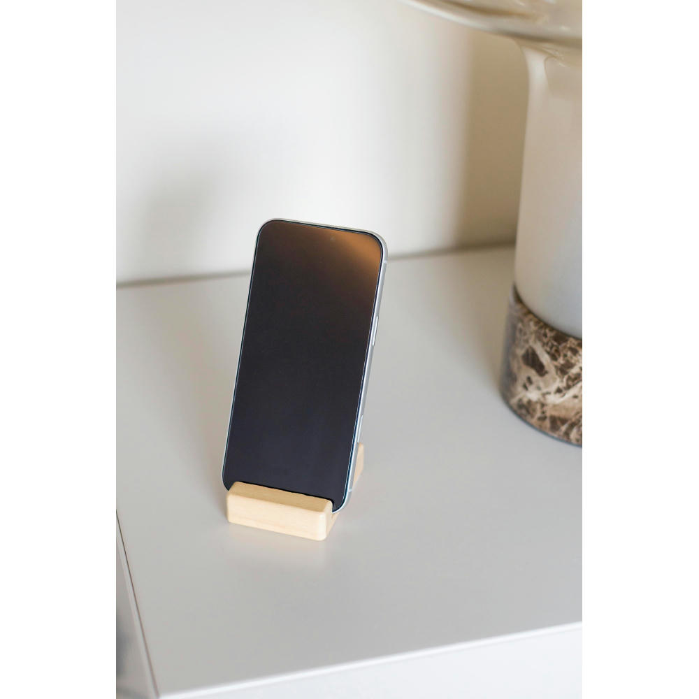 Telefonhalter Nyla | Recyceltes Holz Werbeartikel